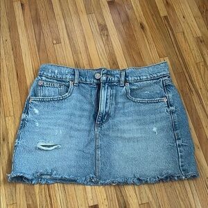 GARAGE Blue Jean Mini Skirt